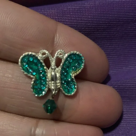 Green Butterfly Pin - Picture 2 of 2